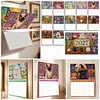 2027 New DIY Diamond Painting Cat Wall Calendar Kit 12-Month Flip Calendar Design Home Decor
