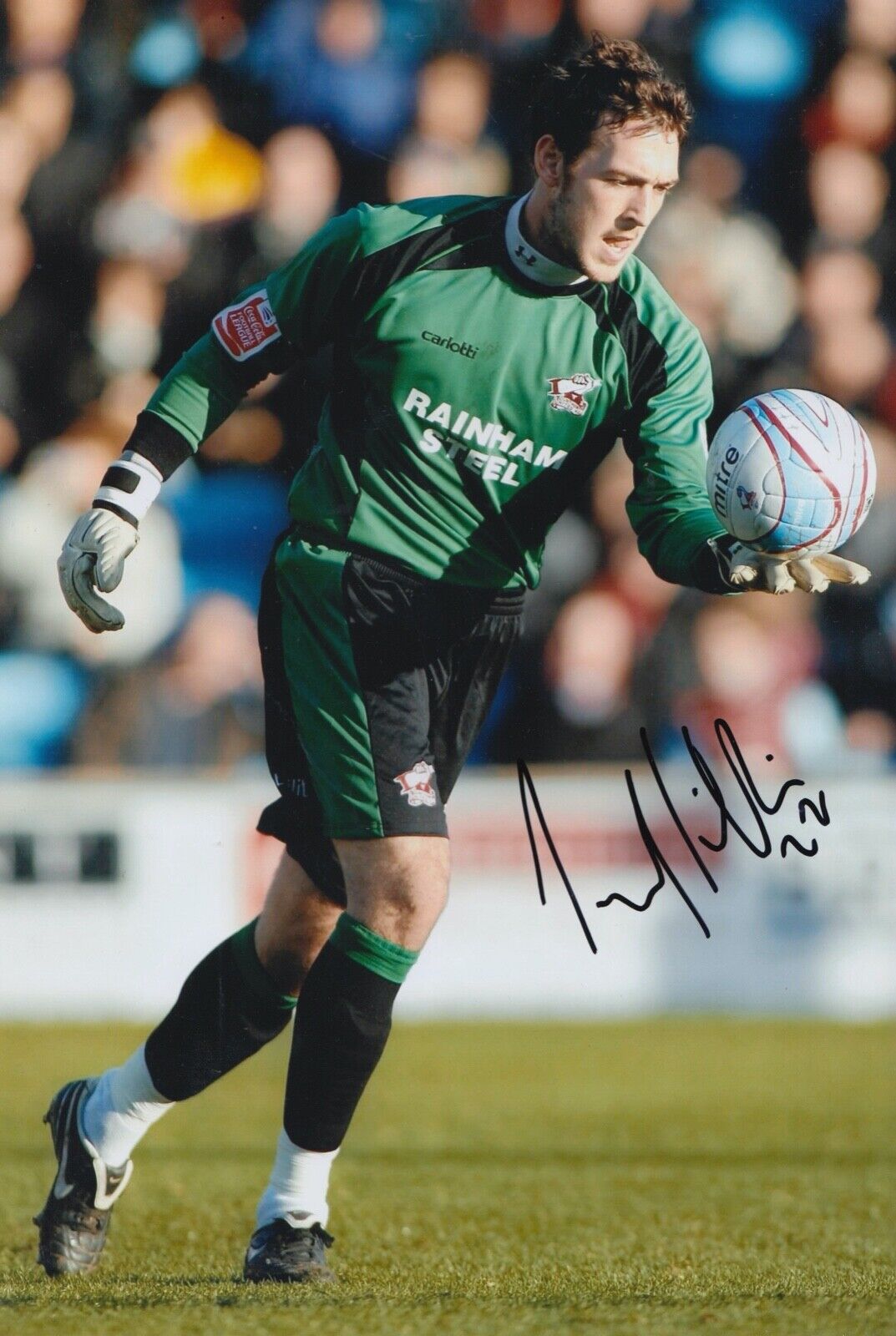 Josh Lillis Hand Signed 12x8 Photo Poster painting - Scunthorpe United Football Autograph.