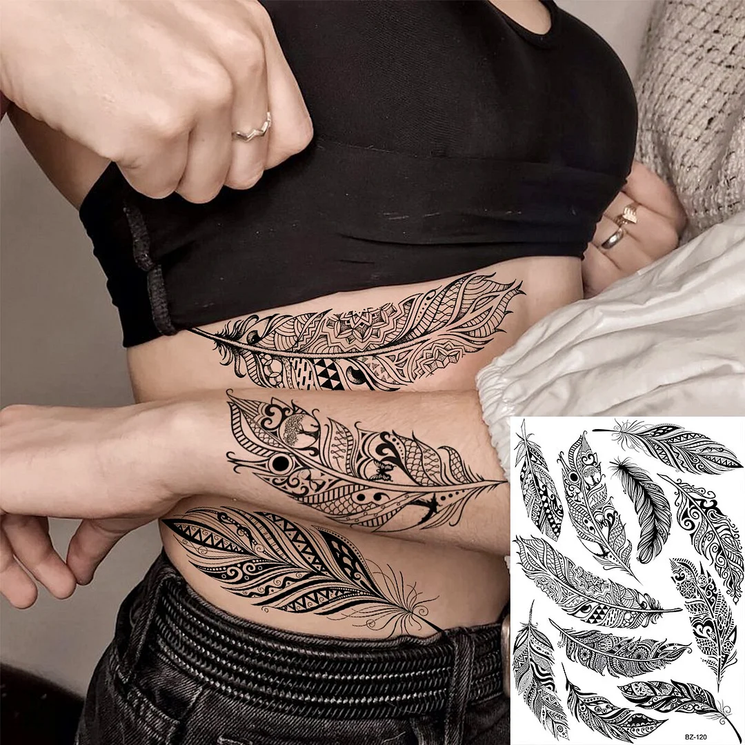 Sdrawing Lace Fingers Henna Mandala Temporary Tattoos For Women Adult Butterfly Pendant Fake Tattoo Sticker Body Art Tatoo