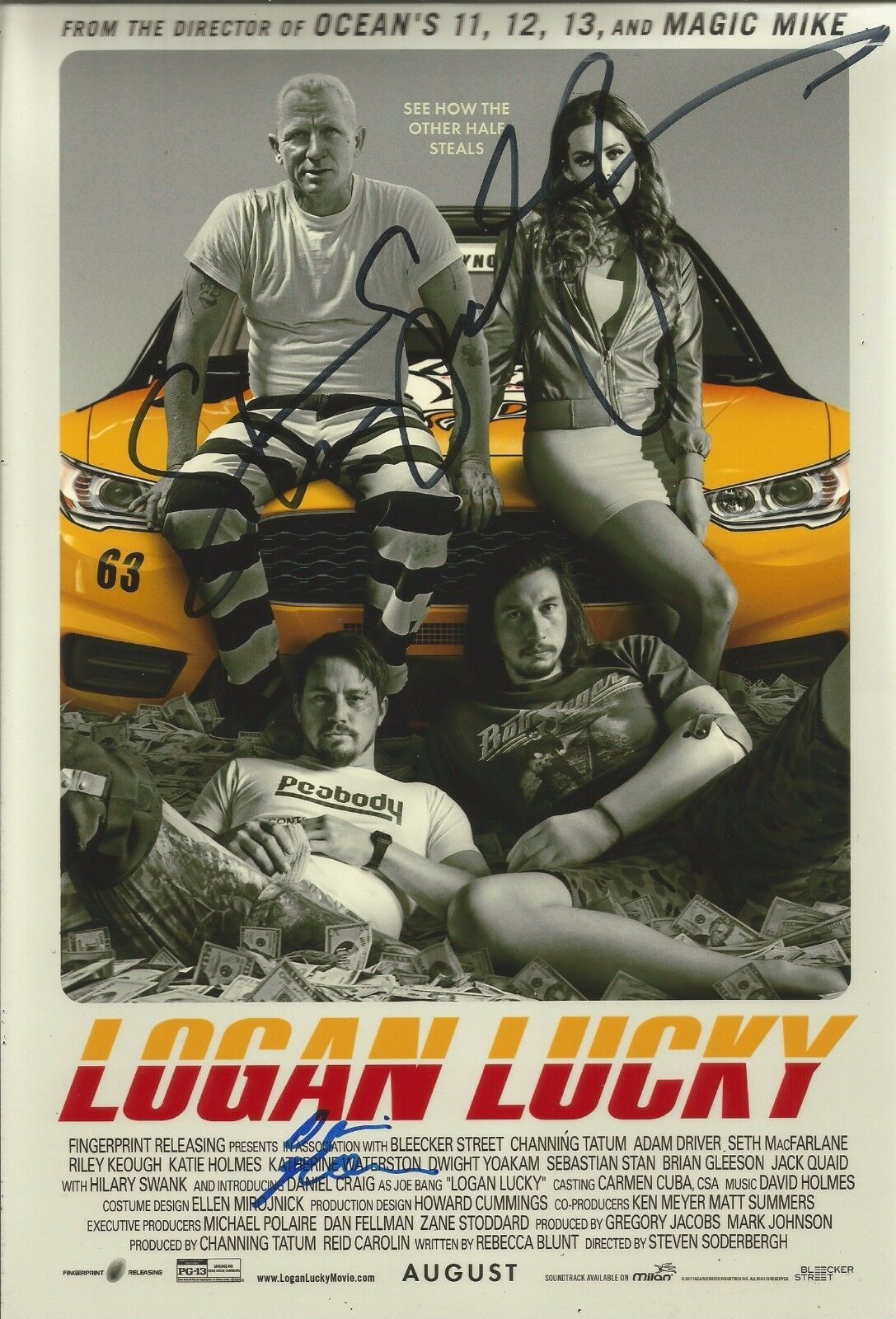 Steven Soderbergh/Brian Gleeson Signed Logan Lucky 12x8 Photo Poster painting AFTAL