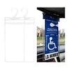 NYTKL 2 PCS Handicap Placard Holder, 11.6"&times;5" Ultra Transparent Disabled Placard Holder with Large Hanger, Portable Handicap Permit Parking Sign Protective Cover for Most Vehicles