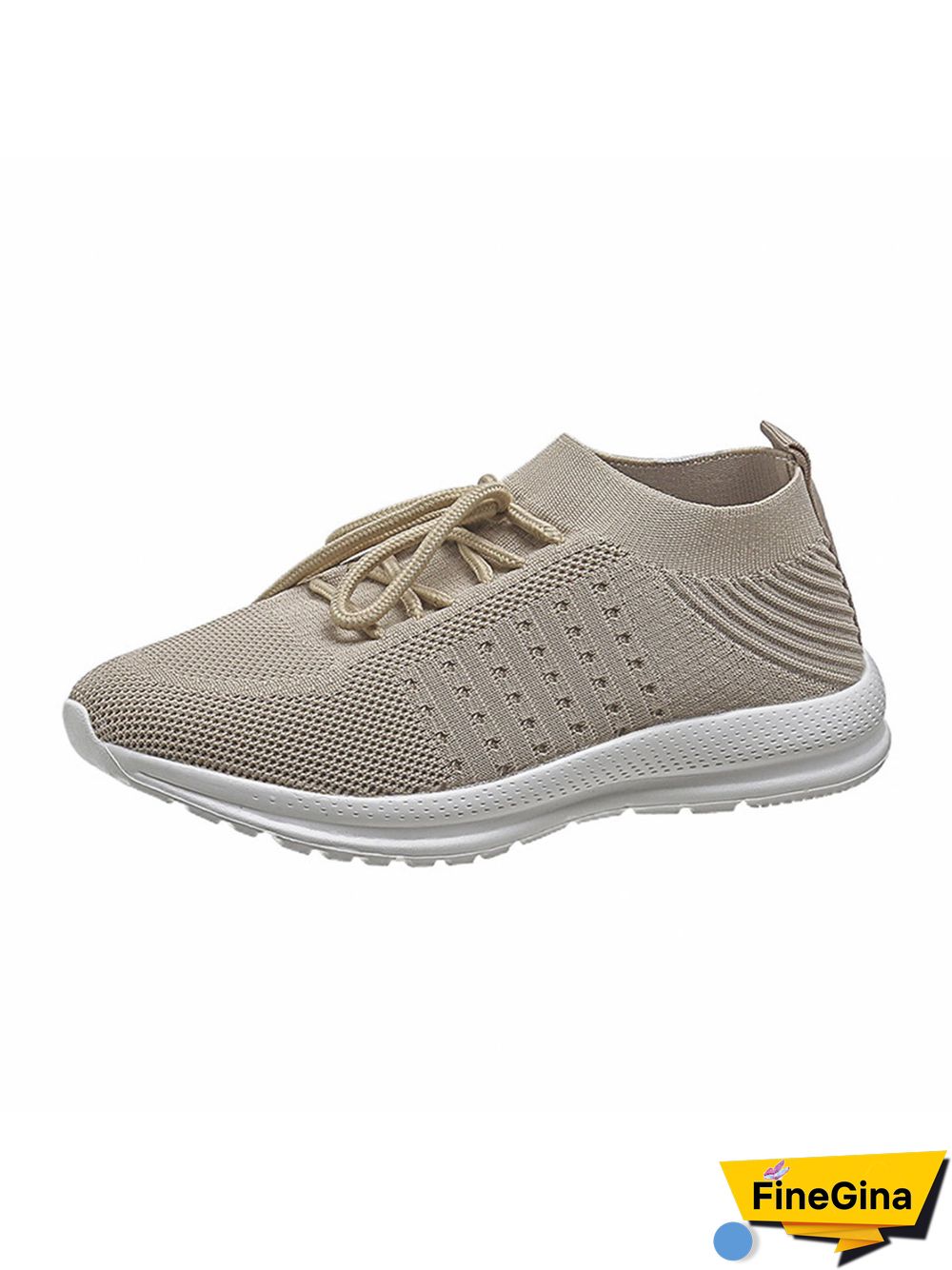 Flyknit Lightweight Soft Sole Lace-Up Sneakers