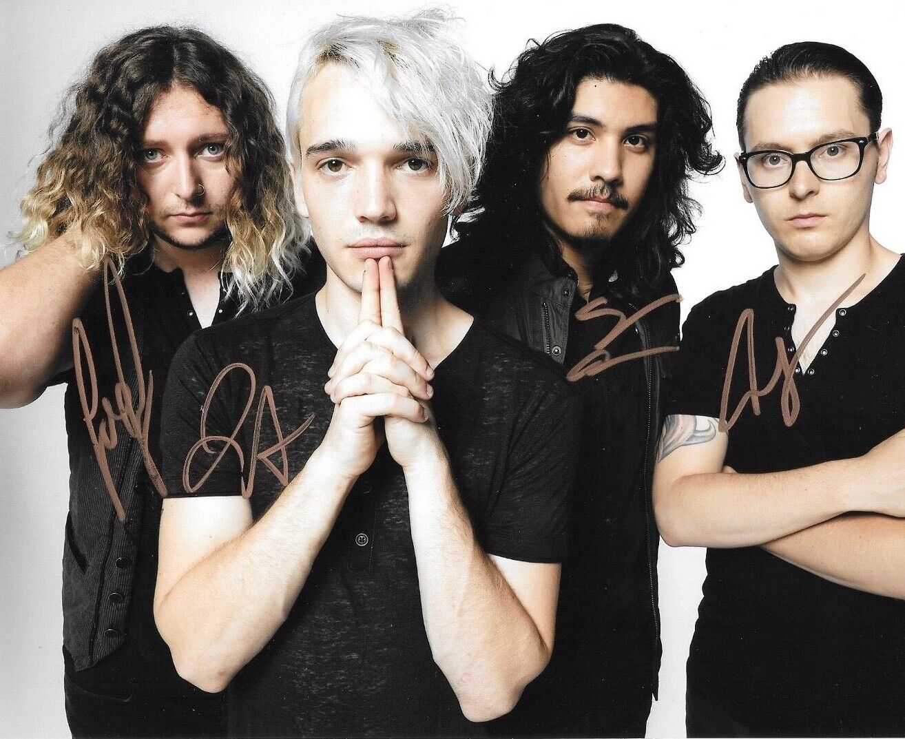 * BADFLOWER * signed 8x10 Photo Poster painting * JOSH, ANTHONY, ALEX & JOSEPH * COA * 6