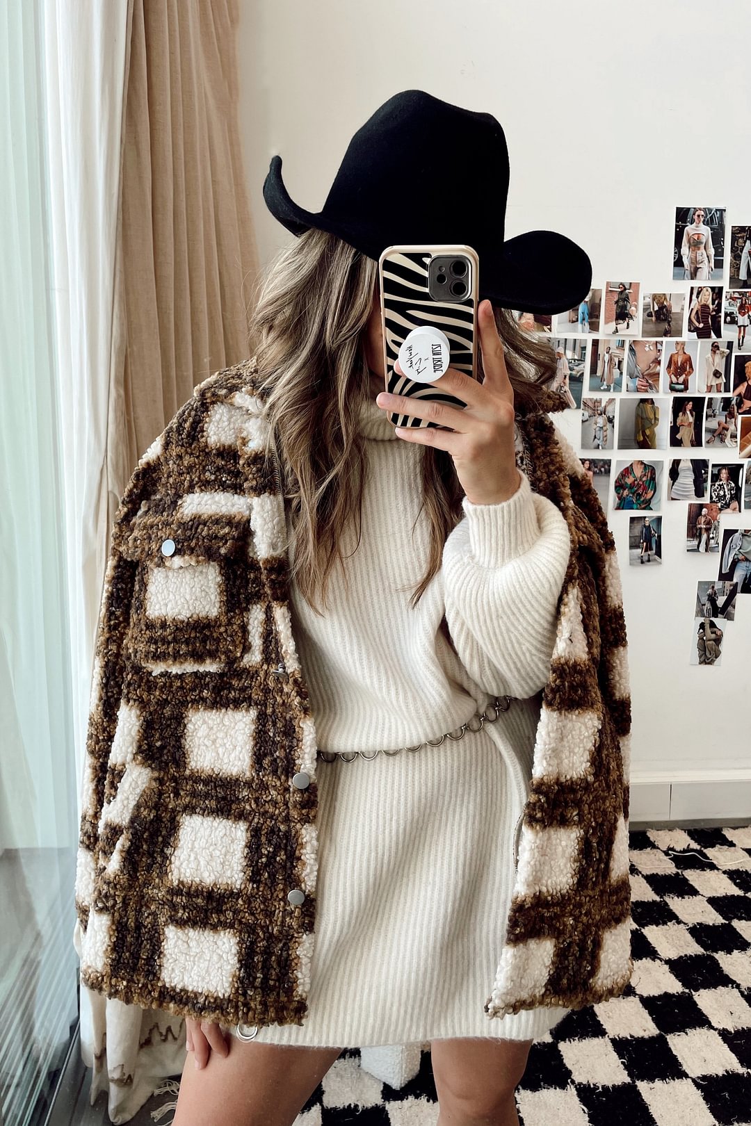 Captivate Camel Plaid Shacket