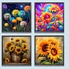 (4-Pack)Flower-Full Round Diamond Painting 30*30CM