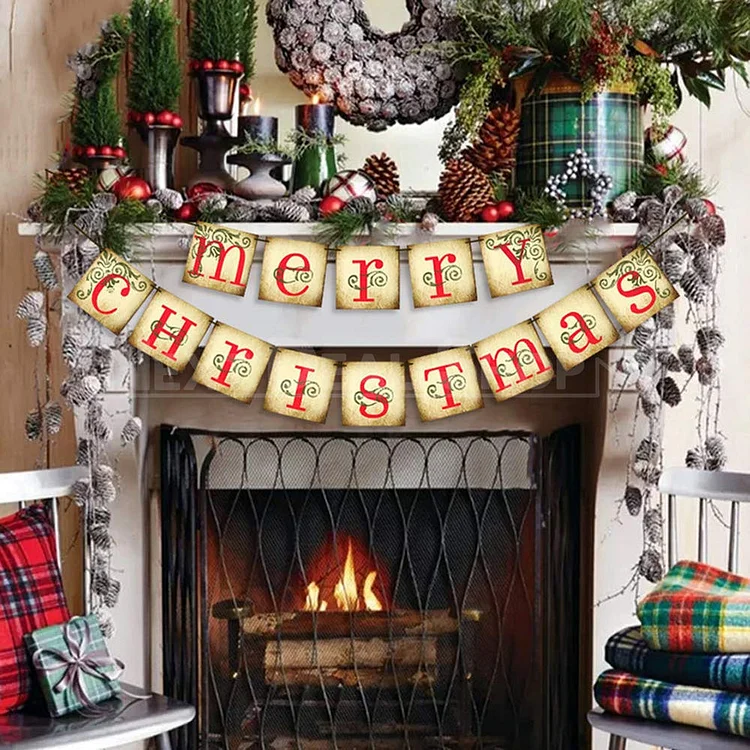 Merry Christmas Banner Decoration Set