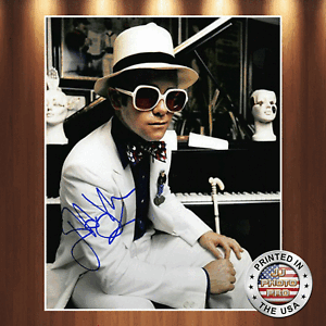 Elton John Autographed Signed 8x10 High Quality Premium Photo Poster painting REPRINT