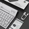 Foldable keyboard, tri-fold Bluetooth keyboard, aluminum alloy mini wireless keyboard for mobile phones and tablets