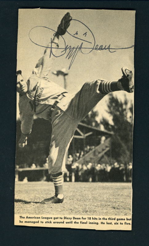 Dizzy Dean Cardinals Signed Magazine Photo Poster painting COA JSA