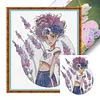 Lavender Girl-14CT Stamped Cross Stitch 28*31cm/11.02*12.2in