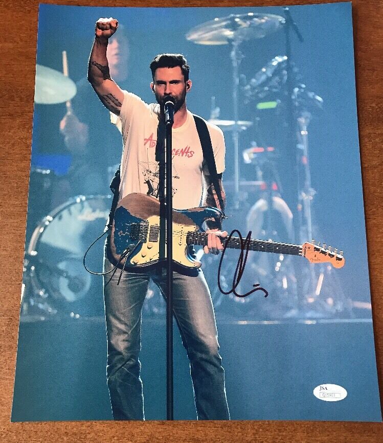 Adam Levine Maroon 5 Autographed Signed 11X14 Photo Poster painting Authentic JSA COA