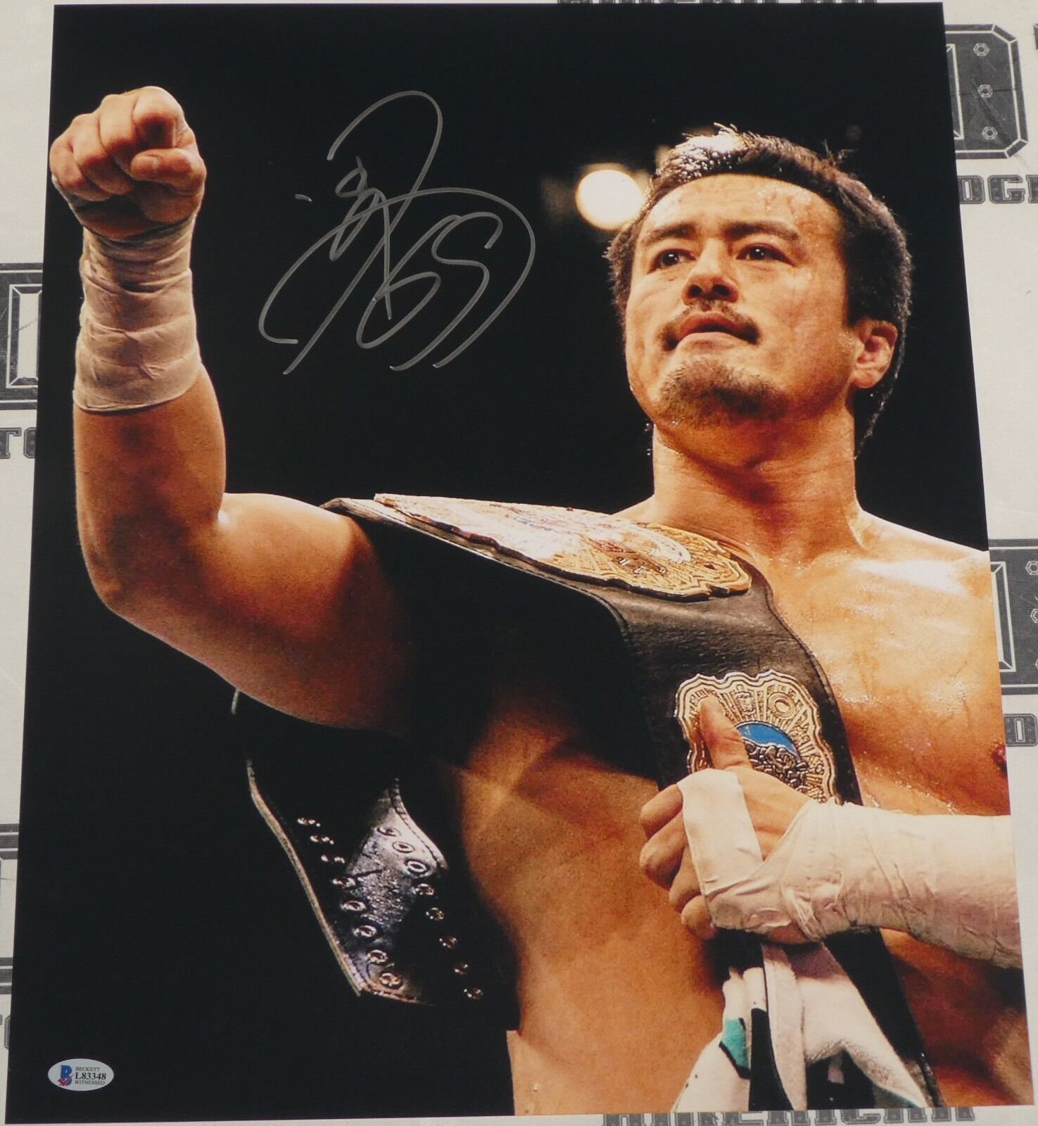 Ryusuke Taguchi Signed 16x20 Photo Poster painting BAS COA New Japan Pro Wrestling Autograph 348