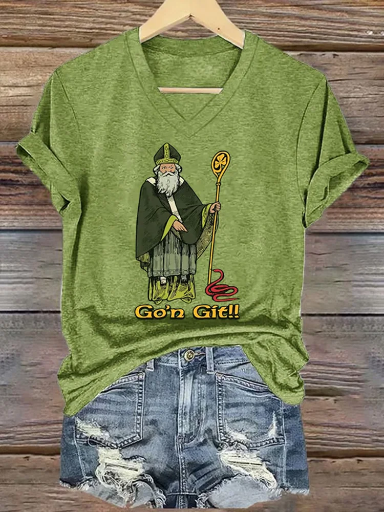 Women's St. Patrick's Day Print T-shirt