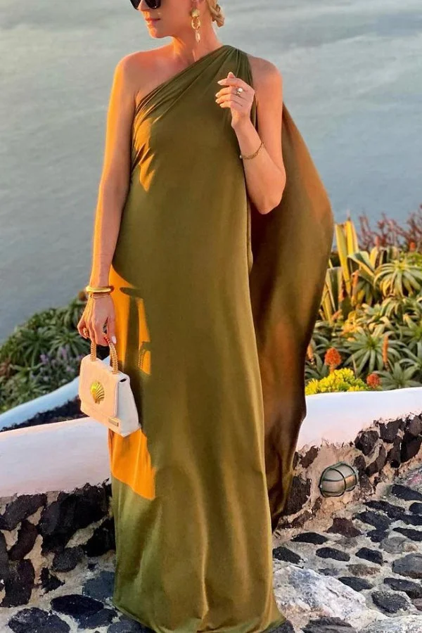 Aspasia Olive Green Dress