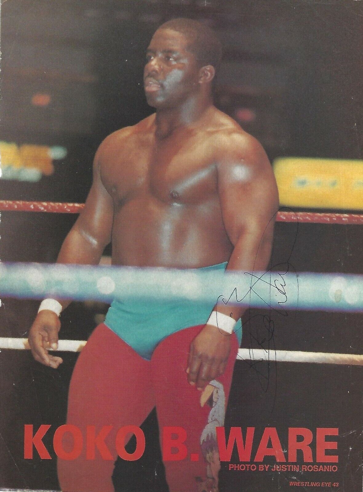 Birdman Koko B Ware Signed Wrestling Eye Magazine Page 8x10 Photo Poster painting WWE Autograph