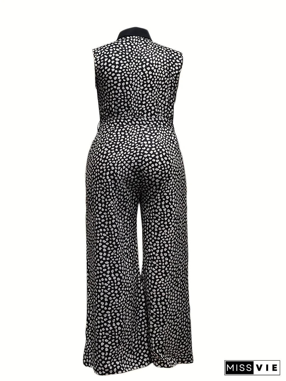 Small Floral Personality Plus Size Jumpsuit