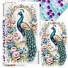 Diamond Painting-DIY Full Round Drill Stained Glass Peacock(70*40 CM)
