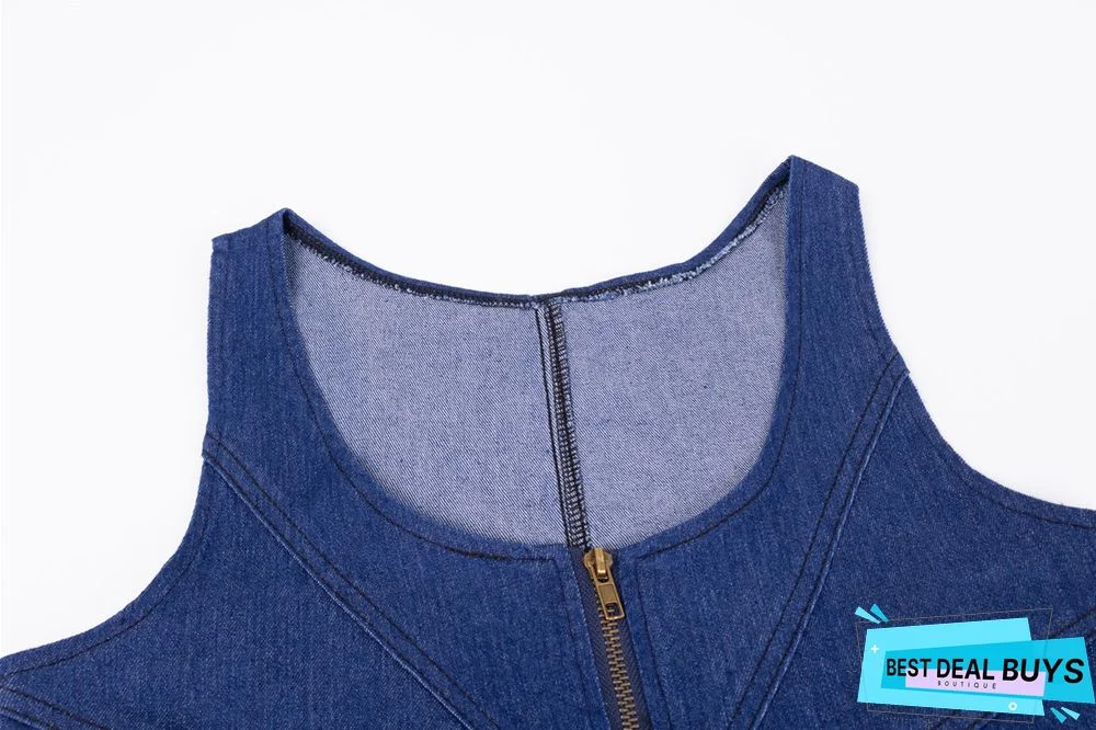 Women's Slim Denim Dress Casual Dresses