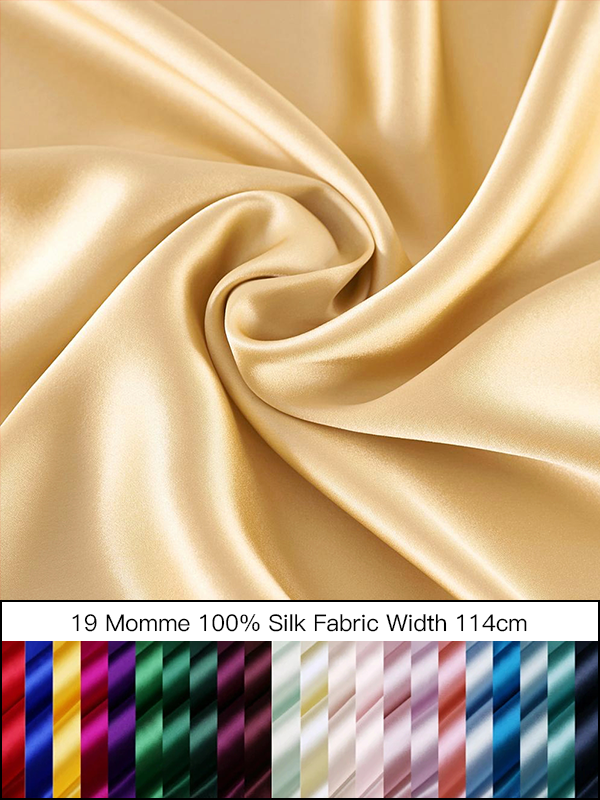 19 Momme 100% Silk Fabric Width 45‘’ REAL SILK LIFE