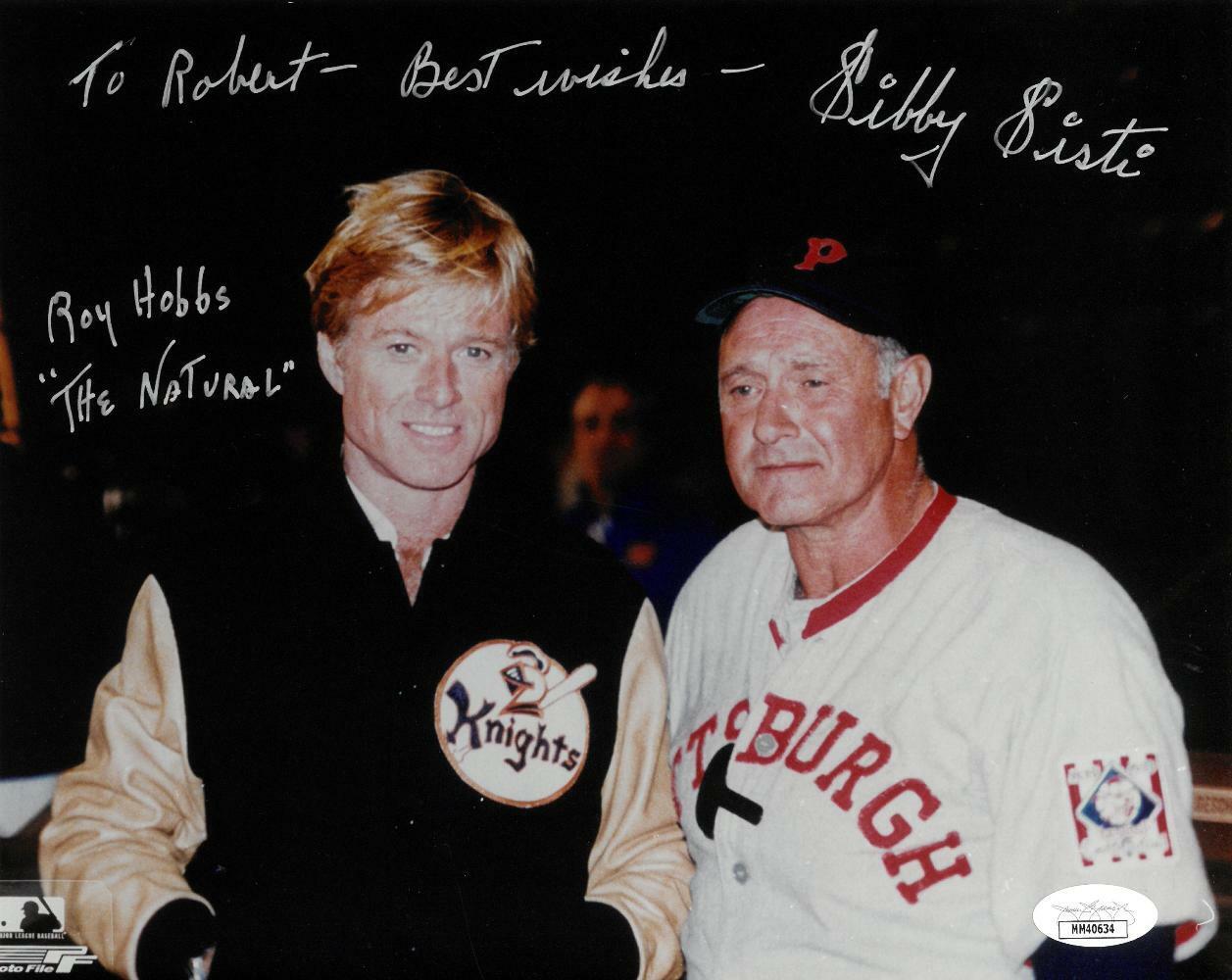 Sibby Sisti w/Robert Redford Signed The Natural Auto 8x10 Photo Poster painting JSA #MM40634