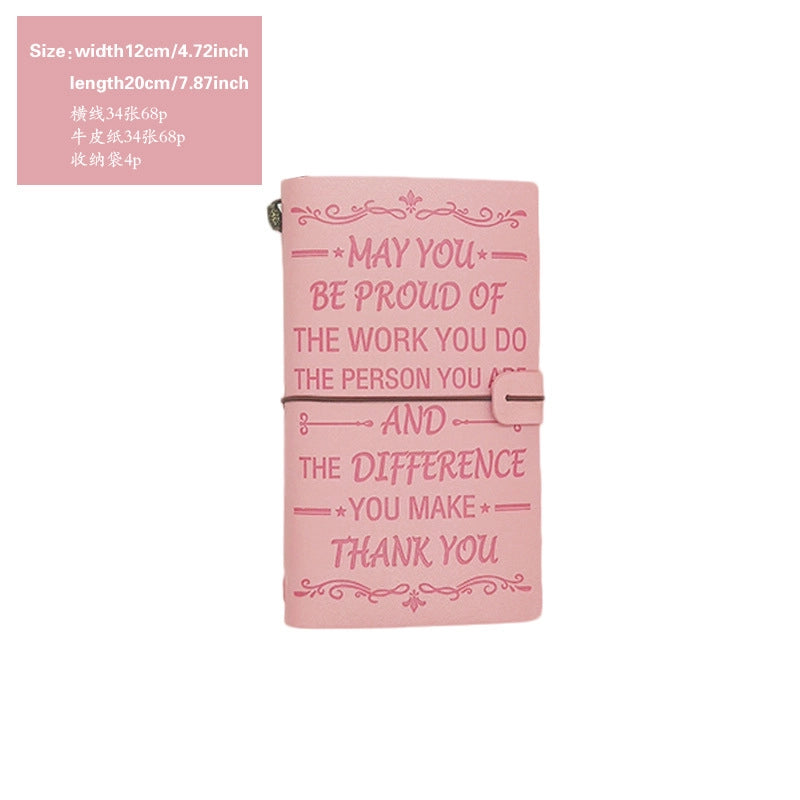 Creative Letter Imitation Leather Stationery Travel Journal Book Notebook