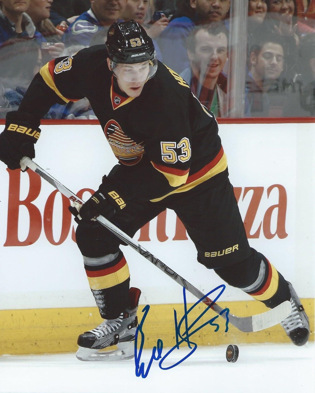 Bo Horvat Signed 8×10 Photo Poster painting Vintage Retro Vancouver Canucks Autographed COA