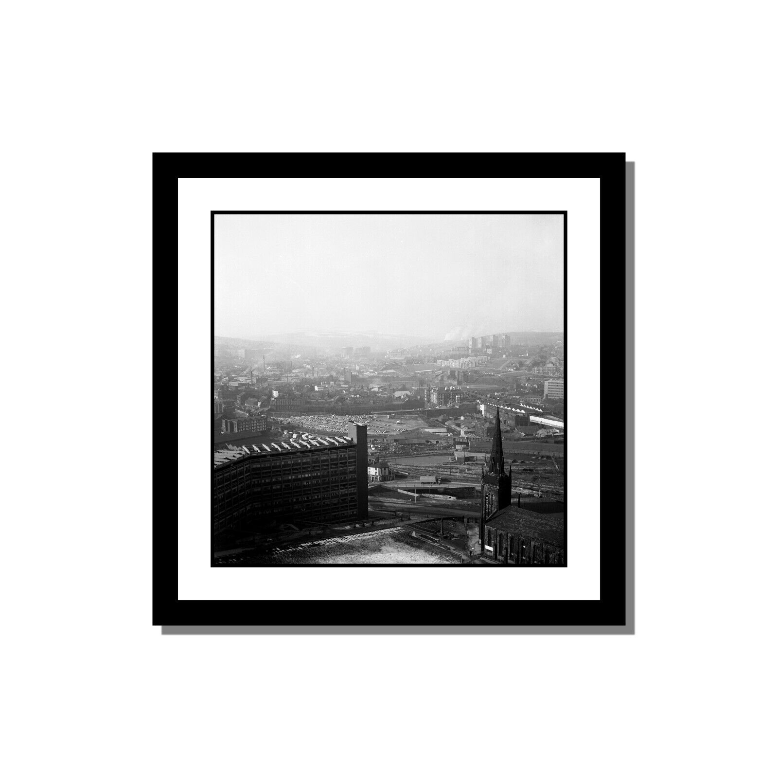 Framed Image of Sheffield - 12x12 inch Framed Iconic Photo Poster painting - Pitsmoor