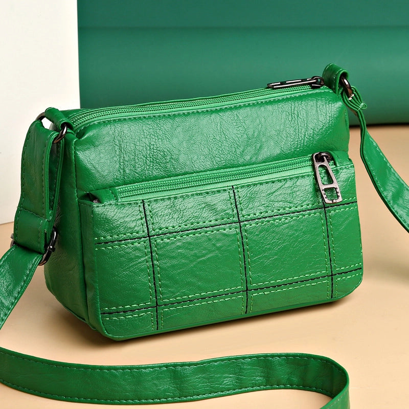 Middle-aged And Elderly Bag Mother Bag Women’s New Middle-aged Soft Leather Shoulder Crossbody Bag Large Capacity Women’s Bag Intelligence Bag