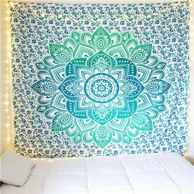 India Mandala Tapestry Macrame Wall Hanging Psychedelic Hippie Boho Decor Tarot Witchcraft Wall Tapestry Carpet Table Cloth Yoga