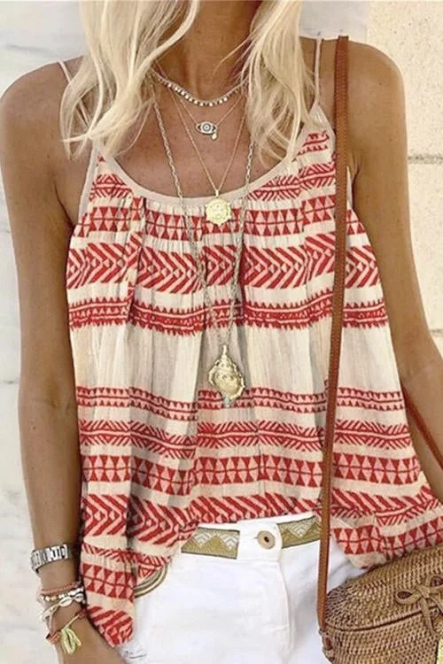 Aaiyah Geometric Printed Cami Top