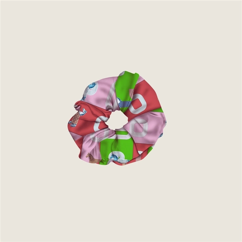 Women’s Retro Sweet Printing Cloth Hair Tie