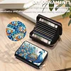 2pcs Peacock Pattern Diamond Painting Fashion Card Holder Compact Coin Purse