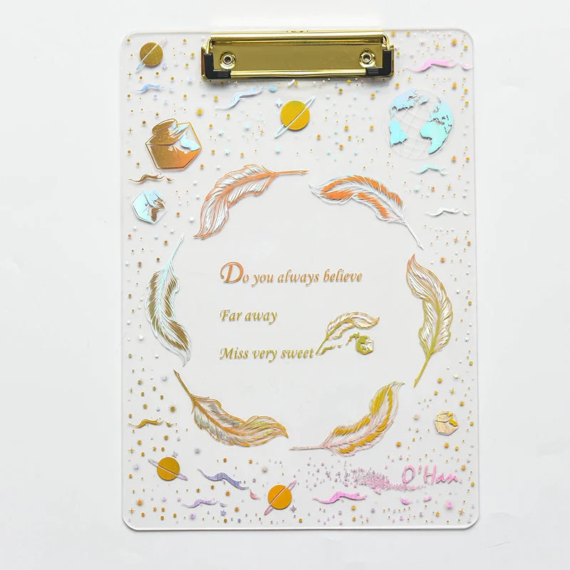 Starry Sky Series Transparent  Writing Board Splint Kids Stationery SP15558