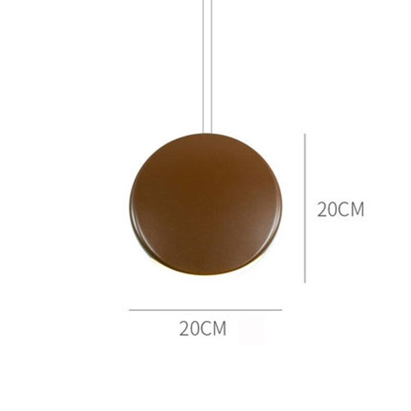 Nordic LED Round Aluminum Pendant Lights Lighting Nordic Cafe Living Room Hanging Lamp Bedroom Bedside Decoration Light Fixture