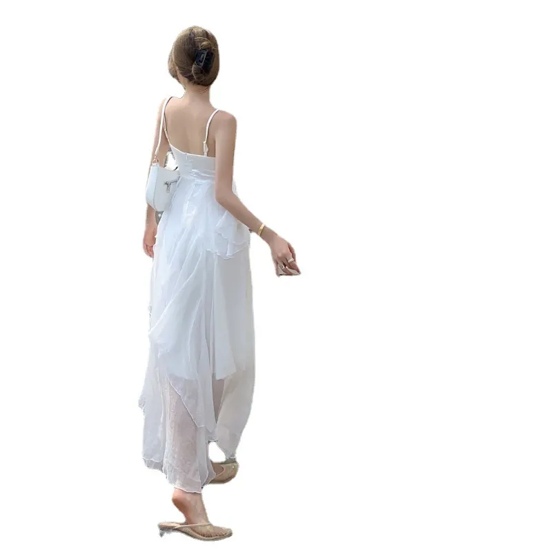Churchf Churchf Sanya Beach Dress Female Summer Sling Seaside Holiday Dress Wear A Fairy Travel Photo Dress Super Fairy