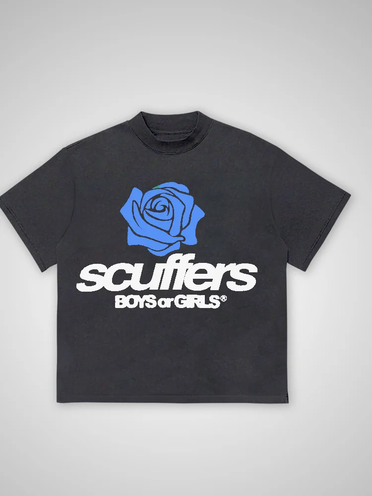 Scuffers Rose Text T-shirt
