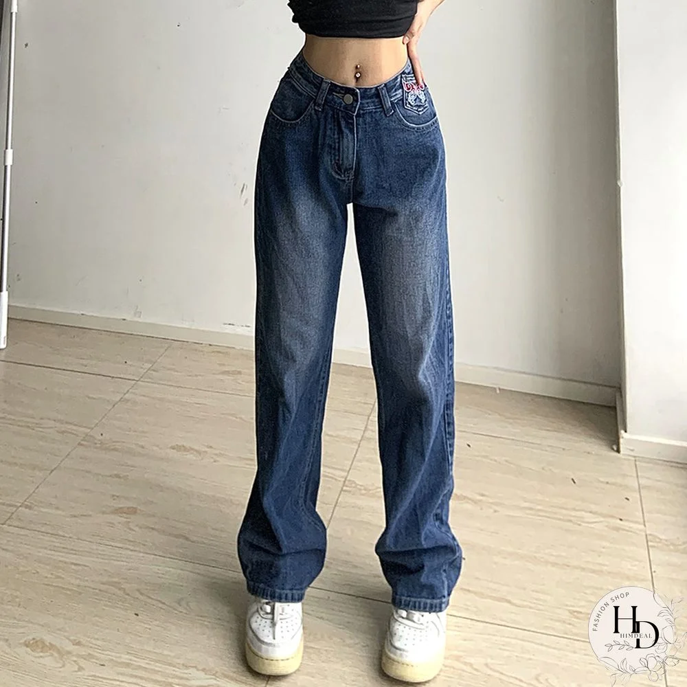 Embroidery Butterfly Boyfriend Jeans