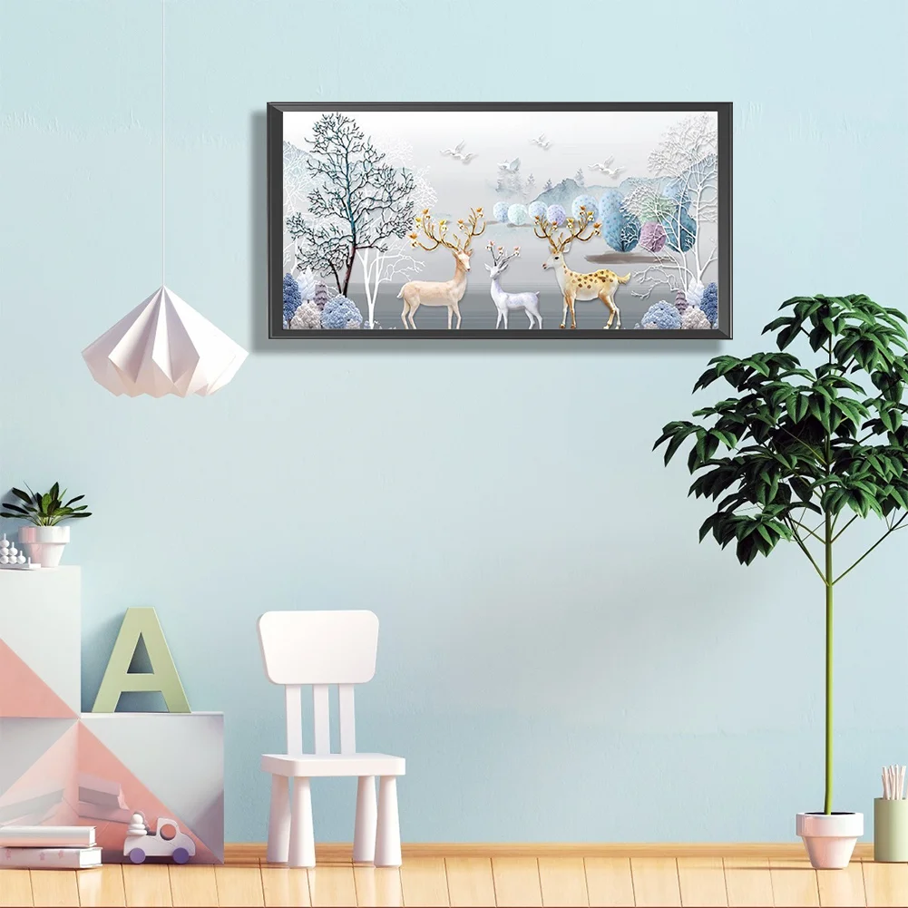 Diamond Painting - Full Round Drill - Elk(Canvas|80*40cm)