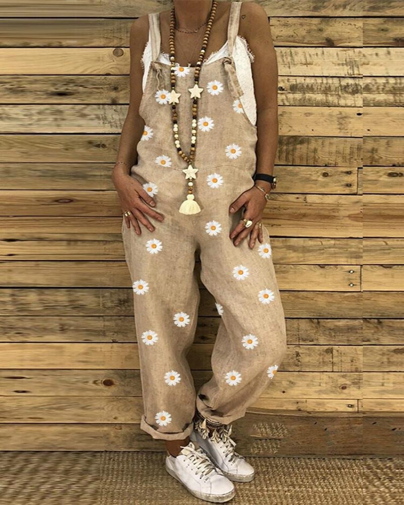 Adjustable Casual Jumpsuit Printed By Daisy Jumpsuits