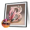 Diamond Painting-DIY Full Round Drill Feather Letter B