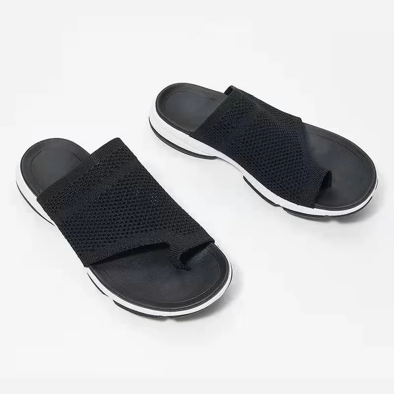 Slippers Women Shoes Solid Color Casual Shoes Summer Wedges Open Toe Beach Mesh Sandals Female Slides for Women Flip Flops