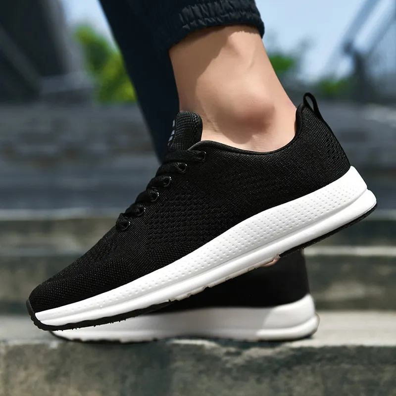 2021 Summer New Men Sneakers Fashion Breathable Mesh Casual Lace Up Sport Shoes Outdoor Lightweight Running Shoes Big Size
