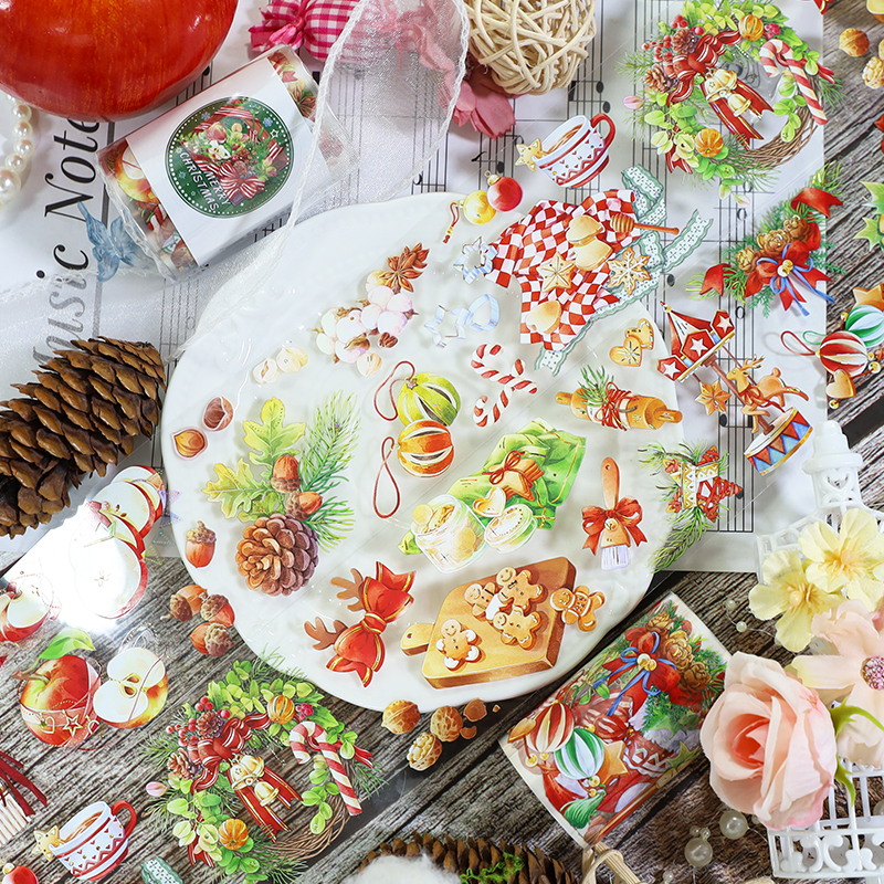 PET 테이프 - 60mm*200cm 빈티지 크리스마스 장식