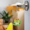 10Pcs Recto-Verso Perroquet Diy Peinture Au Diamant Porte-Cl&eacute;s
