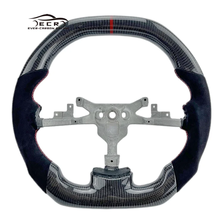 Ever-Carbon Racing ECR Personal Tailor Suede Leather Carbon Fiber Steering Wheel For Corvette C6 Body Kit