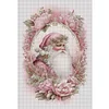 (Stamped/Counted) Pink Santa - 14CT Cross Stitch 45*65cm/17.72*25.59in(Big Size)