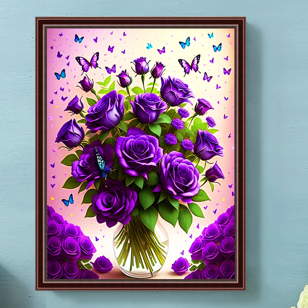 Diamond Painting - Full Round Drill - Rose(30*40cm)