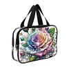 DIY Diamond Art Rhinestone Makeup Bag Crystal Transparent PVC Storage Pack Kit