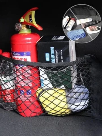 pornhint Pornhint Car Back Rear Mesh Trunk Seat Elastic String Net Magic Sticker Universal Storage Bag Pocket Cage Auto Organizer Seat Back Bag