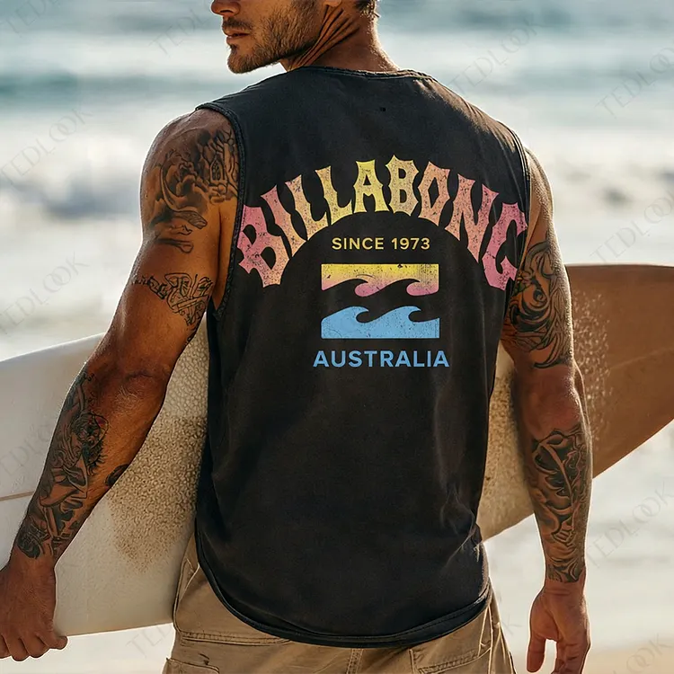 Billabong Since 1973 Australia  Printed Tank Top